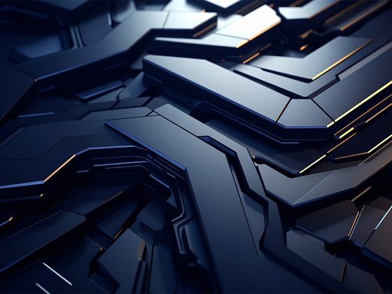 بنية تقنية هندسية داكنة ترمز إلى حدود المخاطرة